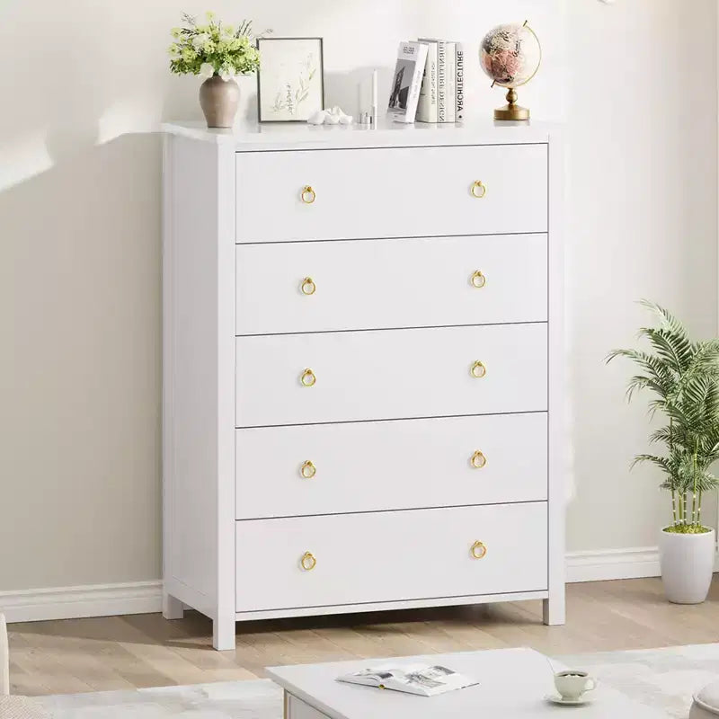 Cassettiera da 94-114 cm con 4/5 cassetti per camera da letto – Comò con contenitore per vestiti per armadio e corridoio