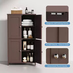 Armadietto da bagno con ante e ripiani regolabili