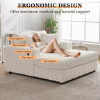 Chaise longue imbottita con portabicchieri e porte USB