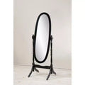 TUYOHW Anna Style Decorative Full Length Mirror for Bedroom,Dressing Room,Traditional Standing Full Cheval Mirror with Wood Frame,Black